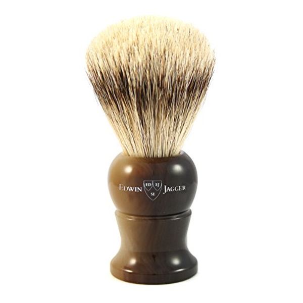 Edwin Jagger Horn Shaving Brush (Super Badger)