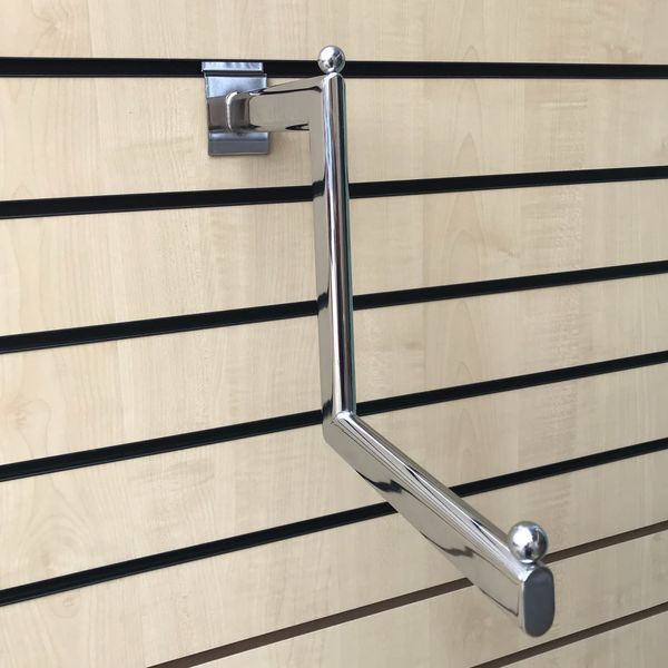 Stepped/Cranked Oval Display Arm For Slatwall