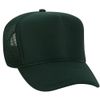 Ashen Fane Polyester Foam Front 5 Panel High Crown Mesh Back Trucker Hat, Dark Green