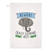 Beware Crazy Elephant Boy Tea Towel Dish Cloth