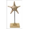 Decorative Stone Cast Starfish on Stand Nautical Sculpture