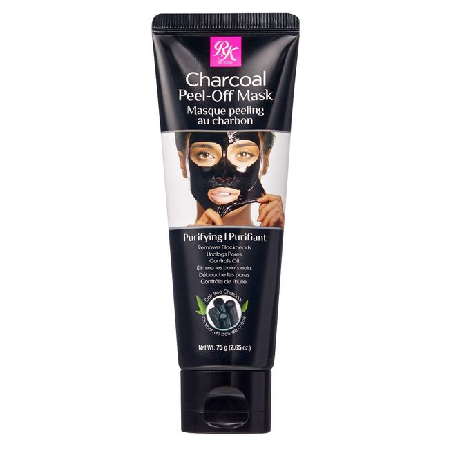 Kiss Ruby Kisses Charcoal Mask Peel-Off 2.65 Ounce Tube (78ml)