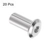 sourcing map M8x20mm Hex Socket Head Insert Nut Screw Post Sleeve Nut Furniture 20pcs