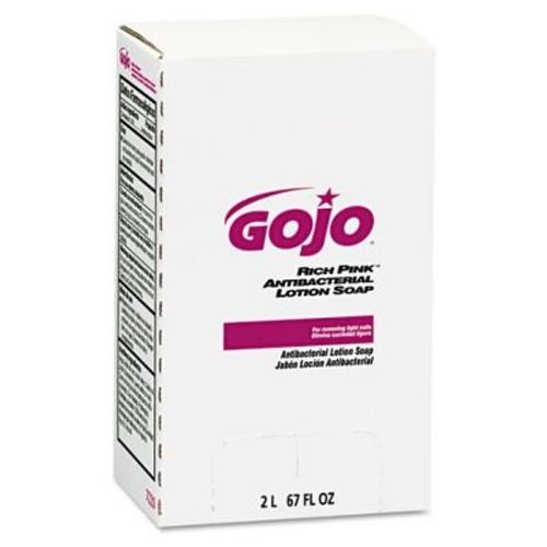 GOJO Industries 315-7220-04 Rich Pink Antibacterial Lotion Soap, 2000 mL (Pack of 4)