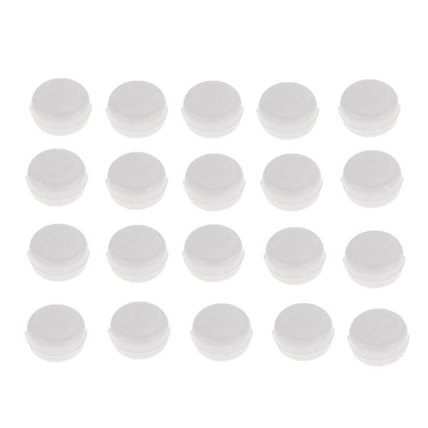 20 Pcs White Rattle Box Noise Maker Insert Squeaker Plastic Ring Box Repair Fix Baby Rattle Accessories (15mm)