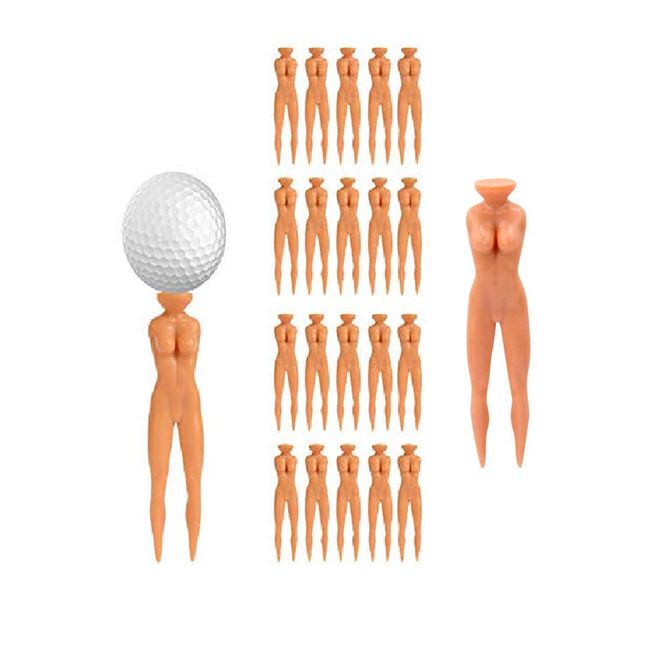 TRUEGOOD Golf Tees 3" Nude Woman Plastic Golf Tees, Golf Sexy Girl Lady Tees Fun Holder Divot Home Golf Training