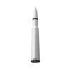 VMS Racing 50 Cal Caliber White Bullet Antenna with Black Rings Heavy Gauge CNC Machined Billet Aluminum Short Compatible with Chevy Silverado 1500 2500 3500 07-20