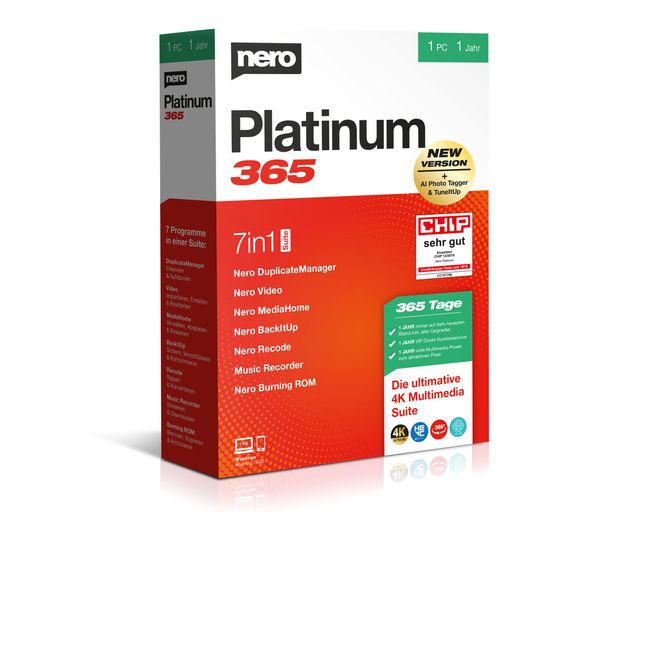 Nero Platinum 365 | 1 PC | Windows 11 / 10 / 8 / 7