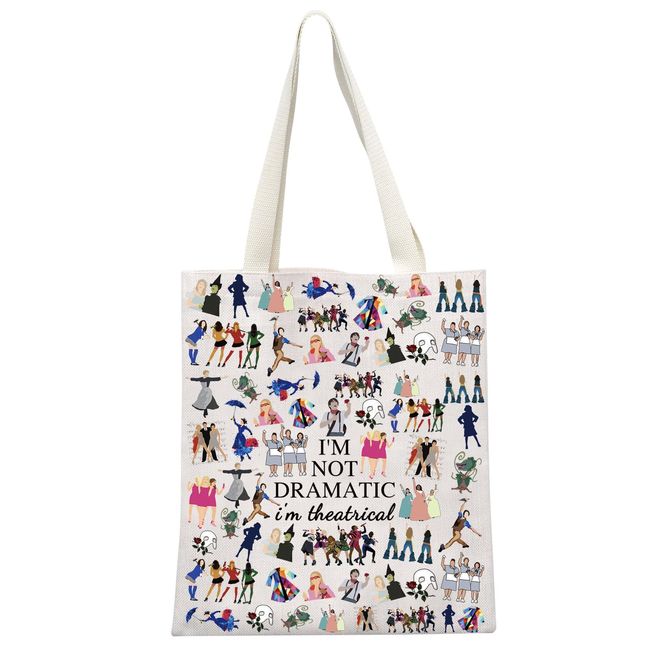 Broadway Make-up-Tasche mit Aufschrift "I'm Not Dramatic I'm Theatrical Musical", Geschenk mit Reißverschluss, I'm Theatrical Tote EU, S, Kosmetiktasche mit Aufdruck