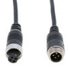 Advanced 15M 4Pin Extention Cable Waterproof for CCD Backup Camera Caravan Black