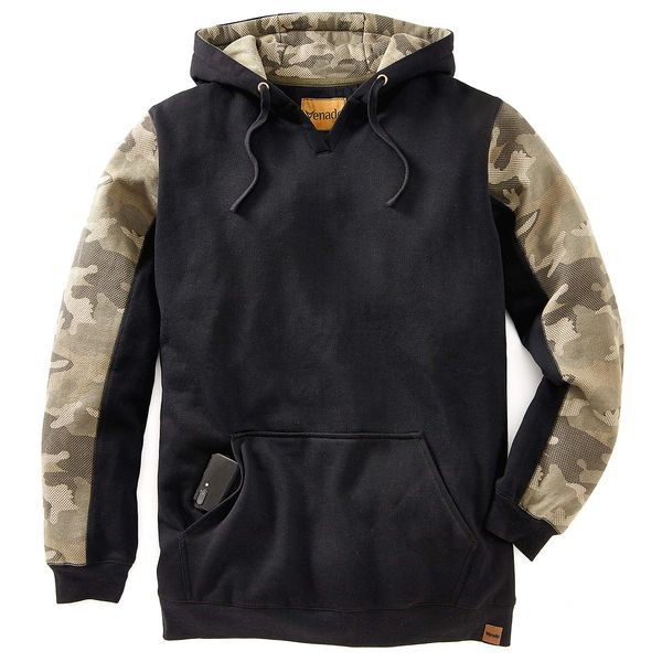 Venado Camo Hoodie for Men - Outdoor Recreation Clothing (Medium, Black)