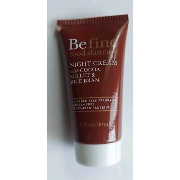 Be Fine Night Cream with Cocoa Millet Rice Bran Travel Size 1oz/30ml New