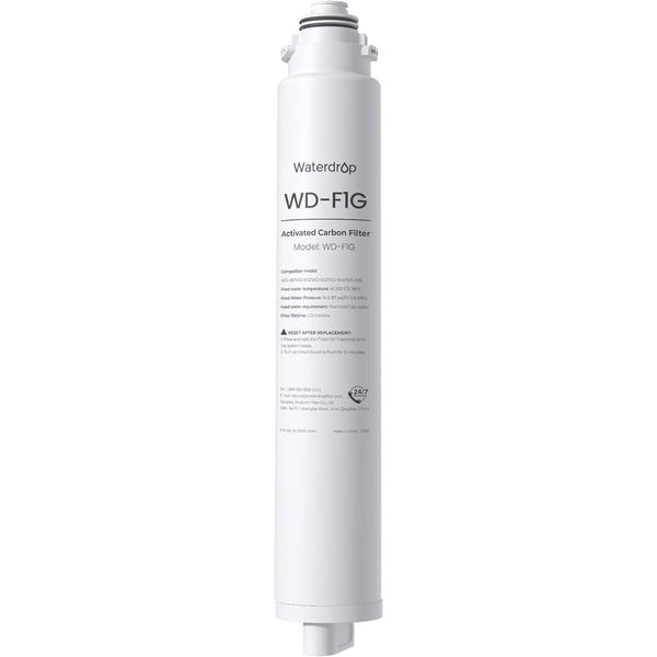 Waterdrop WD-F1G Filter,Replacement for WD-X12-Basic&WD-X8 ReverseOsmosis System