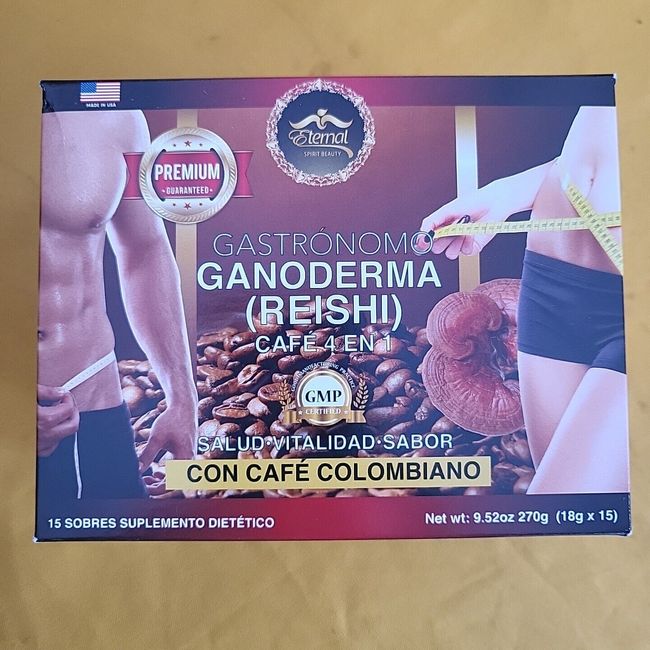 Cafe Colombiano con Ganoderma Reishi Eternal Spirit Beauty 4 En 1 (15 Sobres)