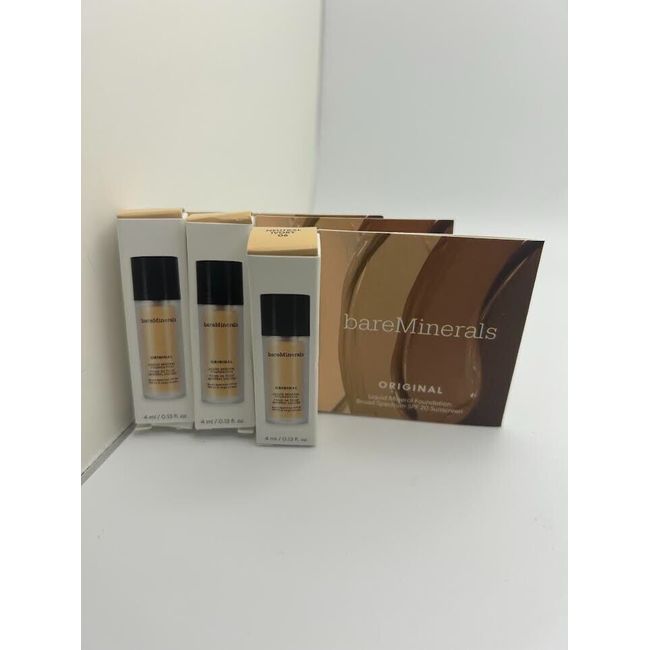 3x Bare Minerals Original Liquid Mineral Foundation ~ NEUTRAL IVORY 06 0.13fl oz