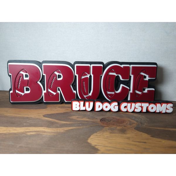 Custom Football Nameplate Personalized 3D Name Sign 3D Printed