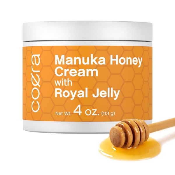 Manuka Honey Cream | with Royal Jelly | 4Oz | Hydrating Moisturizer for Face & S