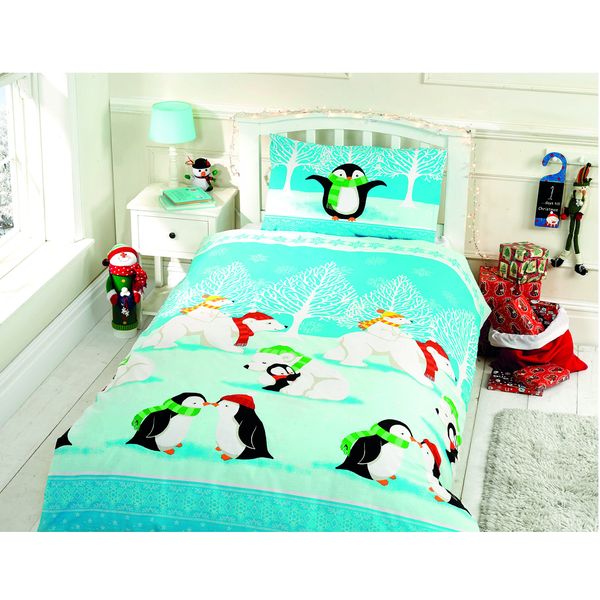 Rapport Christmas Cuddles Duvet Set, Multi-Colour, Single