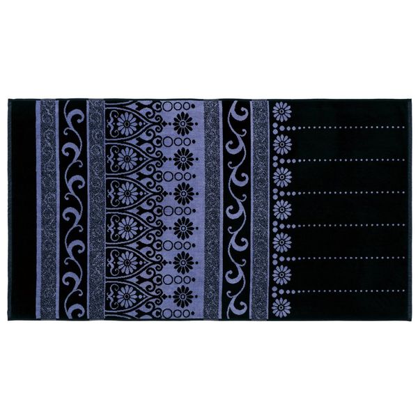 JMA Bath Towel, Black, Approx. 27.6 x 51.2 inches (70 x 130 cm)