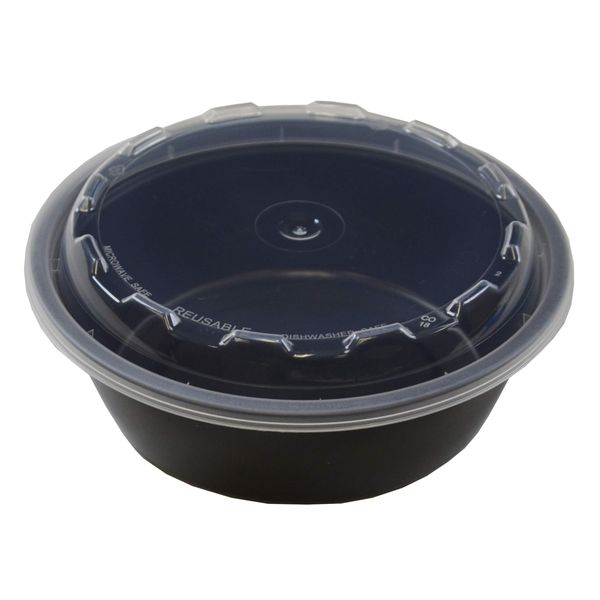 CO-518B, 18 oz Round Microwaveable Food Containers Combo (150 set/cs)