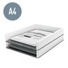 Leitz A4 Letter Tray, White/Metallic Pink, WOW Range, 53611023