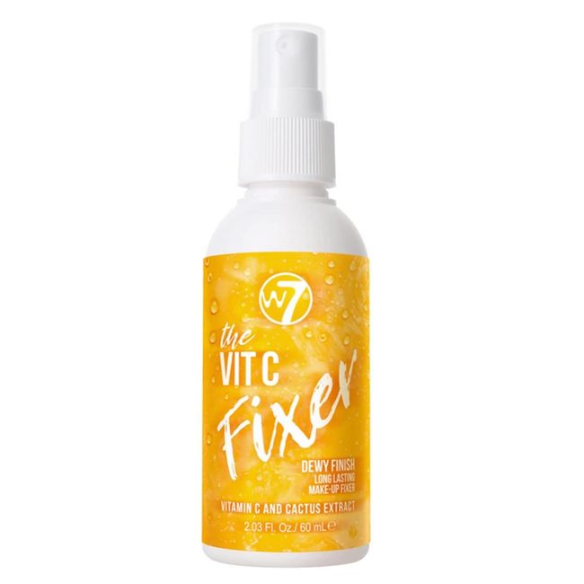 W7 The Fixer Vitamin C Makeup Setting Spray - Natural Finish, Long-Lasting, Ultra-Fine Formula - Cruelty Free and Vegan