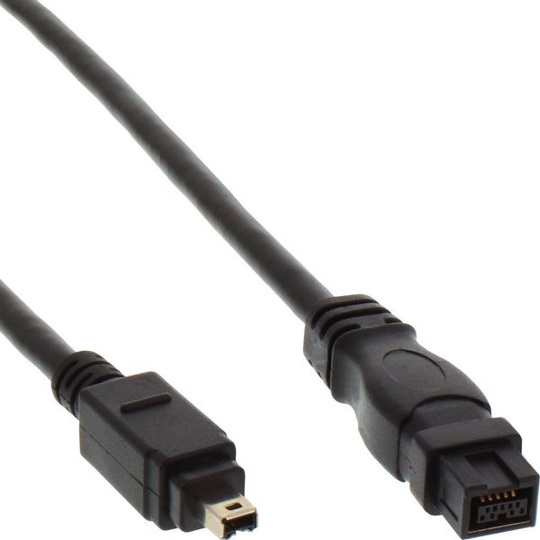 InLine FireWire auf FireWire-Kabel, 1,8 m, Schwarz, 2 Stück