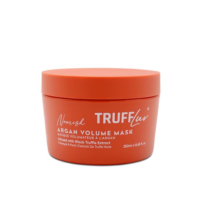 TruffLuv | Nourish Collection Argan Volume Mask, Infused with Black Truffle Extract, Lightweight Thickening & Volumizing Hair Mask, Restores Vitality & Builds Body, Paraben Free, Sulfate Free, 250ML