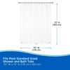 Kenney Medium Weight PEVA Shower Curtain Liner, Clear