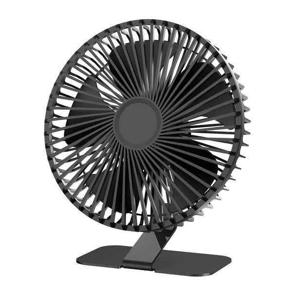 Desktop Fan, Small, 6 Inch USB Fan, 4 Levels of Air Flow Adjustment, 90° Adjustment, Super Strong Wind, Quiet, Portable Fan, For Off-the-Chair / Home / Camping (Black)