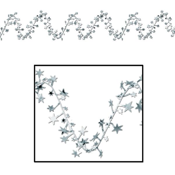 Gleam 'N Flex Star Garland (silver) Party Accessory (1 count) (1/Pkg)