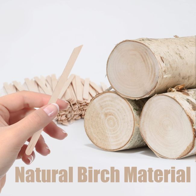 100 Pieces Small Wax Sticks Wood Spatulas Applicator Craft Sticks