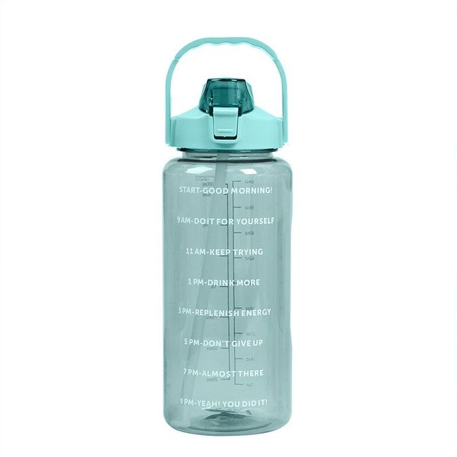 2 Liter Sports Water Bottle With Straw Men Women Fitness Water Bottles  Outdoor Cold Water Bottlesc