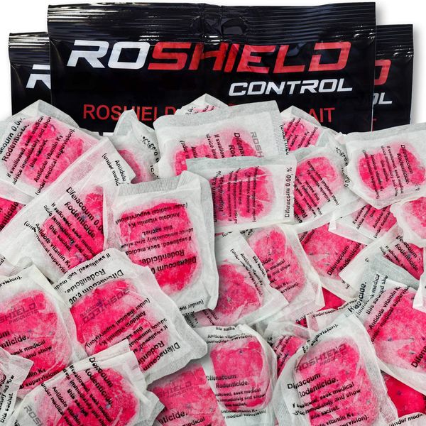 Roshield 45 Mouse Mice Rat Pasta Bait Killer Poison Control Sachet Kit- Fast Acting for Home & Garden Treatment (3 x 150g Pack)