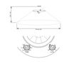 SEBSON 2x Infrared Motion Sensor, Ceiling Surface Mounted Indoor, PIR Sensor, LED Suitable, Programmable, Range 6m / 360°, max. 2000/1000W, IP20, 3-Wire, white