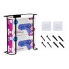 Wall-Mount Glove Holder Black Wire Dispenser for 2 Disposable Glove Tissue Boxes
