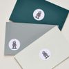 24 x 40mm Round 'Clockwork Steampunk Robot' Stickers (SK00062145)