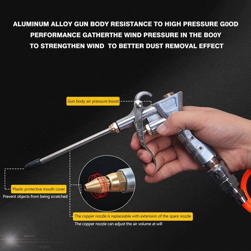 Noosverl Air Gun Air Blower Gun for Compressor Duster, Air Compressor Gun,Dust Airline Gun with Extension Nozzle, 1/4" BSP British & German Air Duster Cleaning Tool