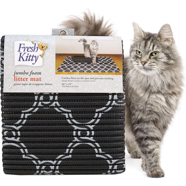 Fresh Kitty Durable XL Jumbo Foam Litter Box Mat – No Phthalate, Water Resistant