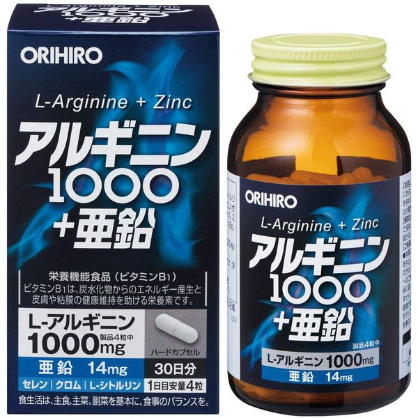Orihiro Arginine 1000 + Zinc x 9