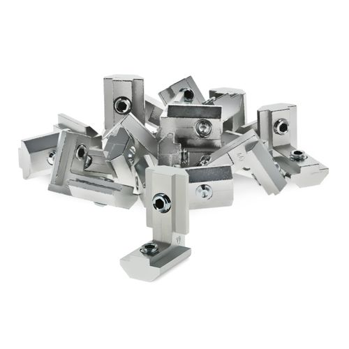 8020, 33440, 10 and 25 Series 80/20 L Shaped Bracket Interior Corner Connector with Set Screws for Aluminum Extrusion Profile, Inside to Inside (15)