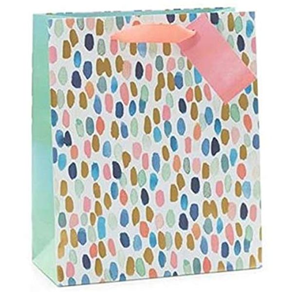 Carlton Cards Medium Gift Bag with Paint Brush Strokes on