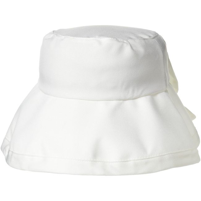 Sun Hertiness DUV-02-4 Denim-style Actress Hat, White, Head Circumference: 22.4 - 23.6 inches (57 - 60 cm), UV Protection, Foldable,