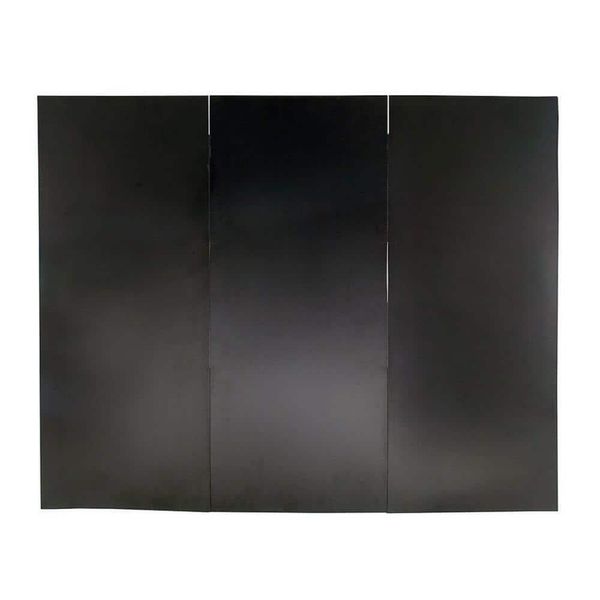 ACHLA DESIGNS Fireplace Screens 40" L Black 3-Panel Steel Draft Guard Cover