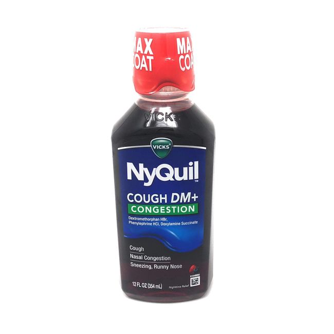 Vicks NyQuil Cough DM & Congestion Medicine, Berry 12 fl oz EveryMarket