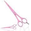Pink Professional Barber Hairdressing Scissors THINNING Hair Cutting Shears Set+ CASE (Pink Scissors 6.5")