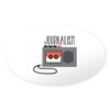 CafePress Journalism Recorder Sticker Sticker (Oval 50 pk)