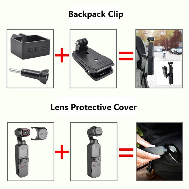 Backpack clip for DJI OSMO Pocket 2 Camera Accessories Expansion