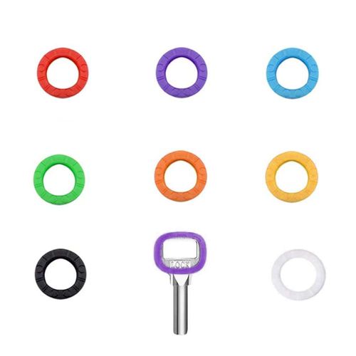 Pack of 8 Key Caps, Round Key Caps, Silicone Key Caps Covers, for House Key Labels