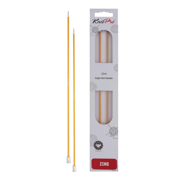KnitPro Zing Single Pointed Needles 12" (30cm) | 2.25mm